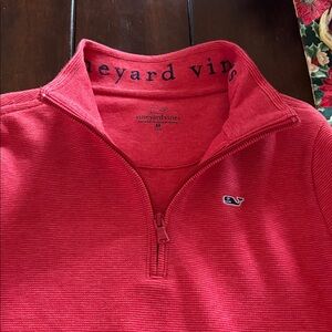 Vineyard Vines Boys Red Zip up Sweater